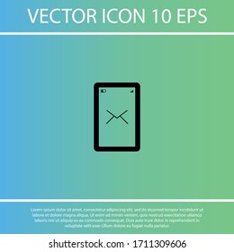 Mobile mail. icon. Vector EPS 10. Phone with mail. mobile communication. The phone displays mail. Vector graphics. eps 10 icon
