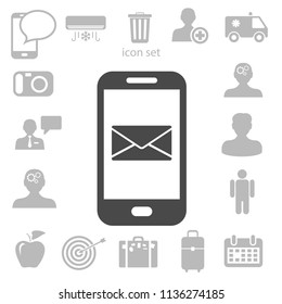 Mobile mail icon. vector illustration