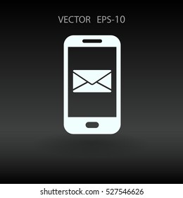 Icono de correo móvil. ilustración vectorial