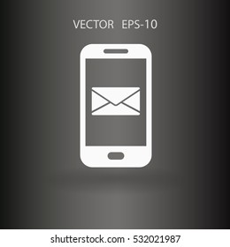 Icono de correo móvil. ilustración vectorial