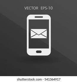 Icono de correo móvil. ilustración vectorial
