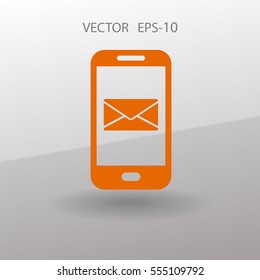 Mobiles Mail-Symbol. Vektorgrafik