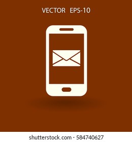 Mobiles Mail-Symbol. Vektorgrafik