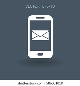 Mobiles Mail-Symbol. Vektorgrafik