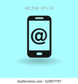 Mobile mail. vector illustration