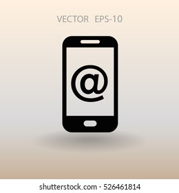 Mobile mail. vector illustration