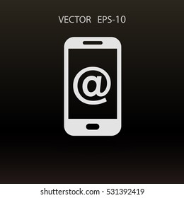 Mobile mail. vector illustration