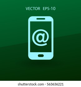 Mobile mail. vector illustration