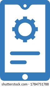 Icono de mantenimiento móvil / vector azul