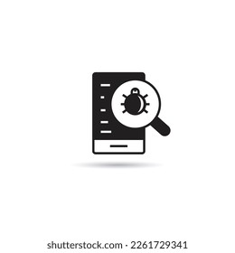 mobile malware scanning icon vector illustration