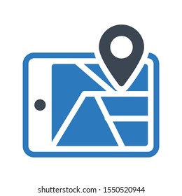mobile map glyph colour icon