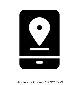mobile map glyph icon