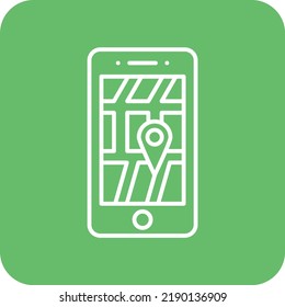 Mobile Map vector icon. Can be used for printing, mobile and web applications.