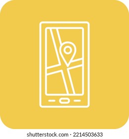 Mobile Map vector icon. Can be used for printing, mobile and web applications.