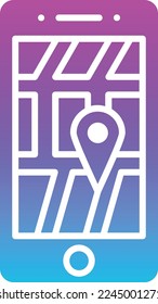 Mobile Map vector icon. Can be used for printing, mobile and web applications.