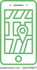 Mobile Map vector icon. Can be used for printing, mobile and web applications.