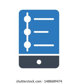 mobile marker glyph colour vector icon
