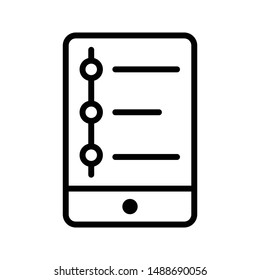 mobile marker thin line vector icon