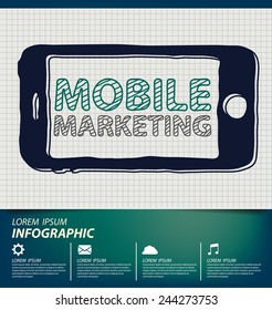 Mobile marketing concept vector Illustration
