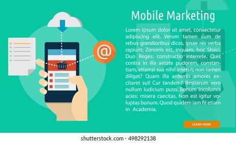 Mobile Marketing Conceptual Banner