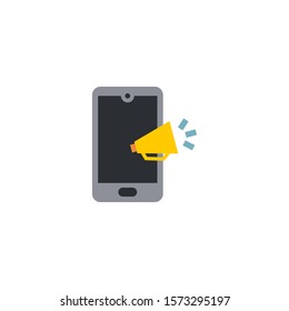 Mobile marketing creative icon. flat simple illustration. From digital marketing icons collection. Isolated Mobile marketing sign on white background