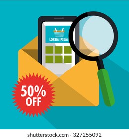 mobile marketing design, vector illustration eps10 graphic 