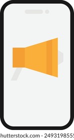 Mobile Marketing Digital Icon Vector Flat Illustration