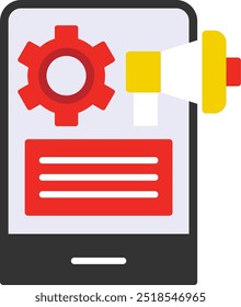 Mobile Marketing Flat Vector Icon Design