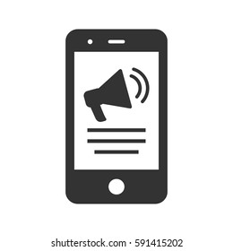 Mobile Marketing Glyph Icon