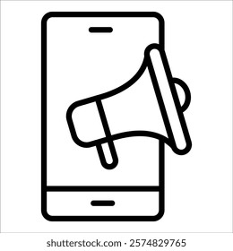 Mobile Marketing Icon Element For Design
