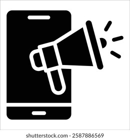 Mobile Marketing Icon Element For Design