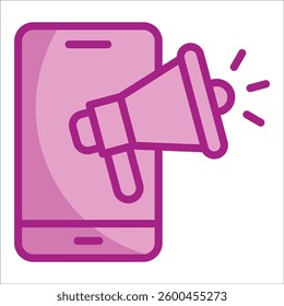 Mobile Marketing Icon Element For Design