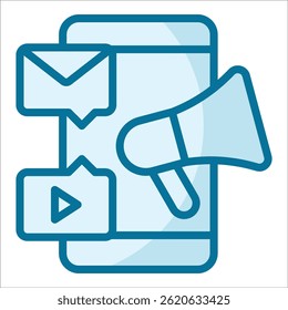 Elemento de icono de marketing móvil para diseño