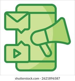 Mobile Marketing Icon Element For Design
