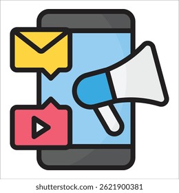Elemento de icono de marketing móvil para diseño