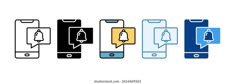 Mobile Marketing Icon Set Multiple Style Collection