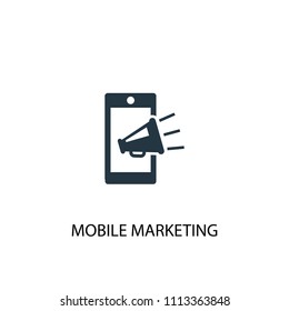 Mobile marketing icon. Simple element illustration. Mobile marketing concept symbol design from Digital marketing collection. Can be used for web and mobile.