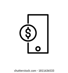 Mobile marketing icon in trendy style. Can be used for topics such as business, marketing, ui, and more.