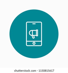 mobile marketing icon vector