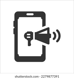Icono de marketing móvil, Vector Graphics