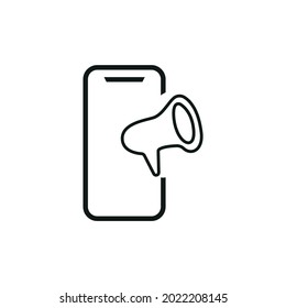 Mobile Marketing Symbol, Mobile Marketing, Vektorgrafik