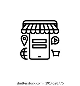 Icono de Marketing móvil en vector. Logotipo