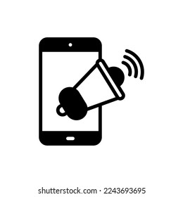 Mobile Marketing Symbol in Vektorgrafik. Logotyp