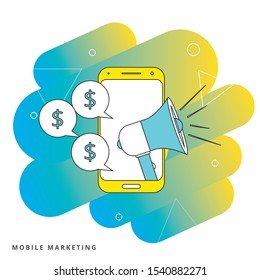 Mobile marketing and personalizing concept