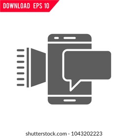 Mobile marketing vector icon