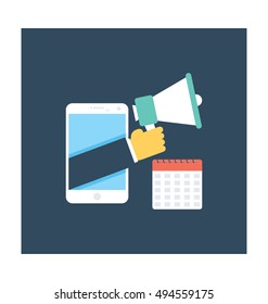 Mobile marketing Vector Icon