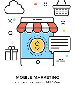 Mobile Marketing Vector Icon