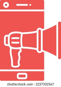 Mobile Marketing vector icon. Can be used for printing, mobile and web applications.