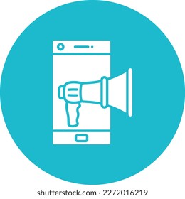 Icono vector de marketing móvil. Se puede usar para imprimir, móviles y aplicaciones web.