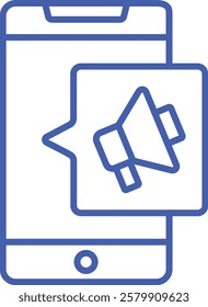 Mobile Marketing vector icon. Can be used for printing, mobile and web applications.